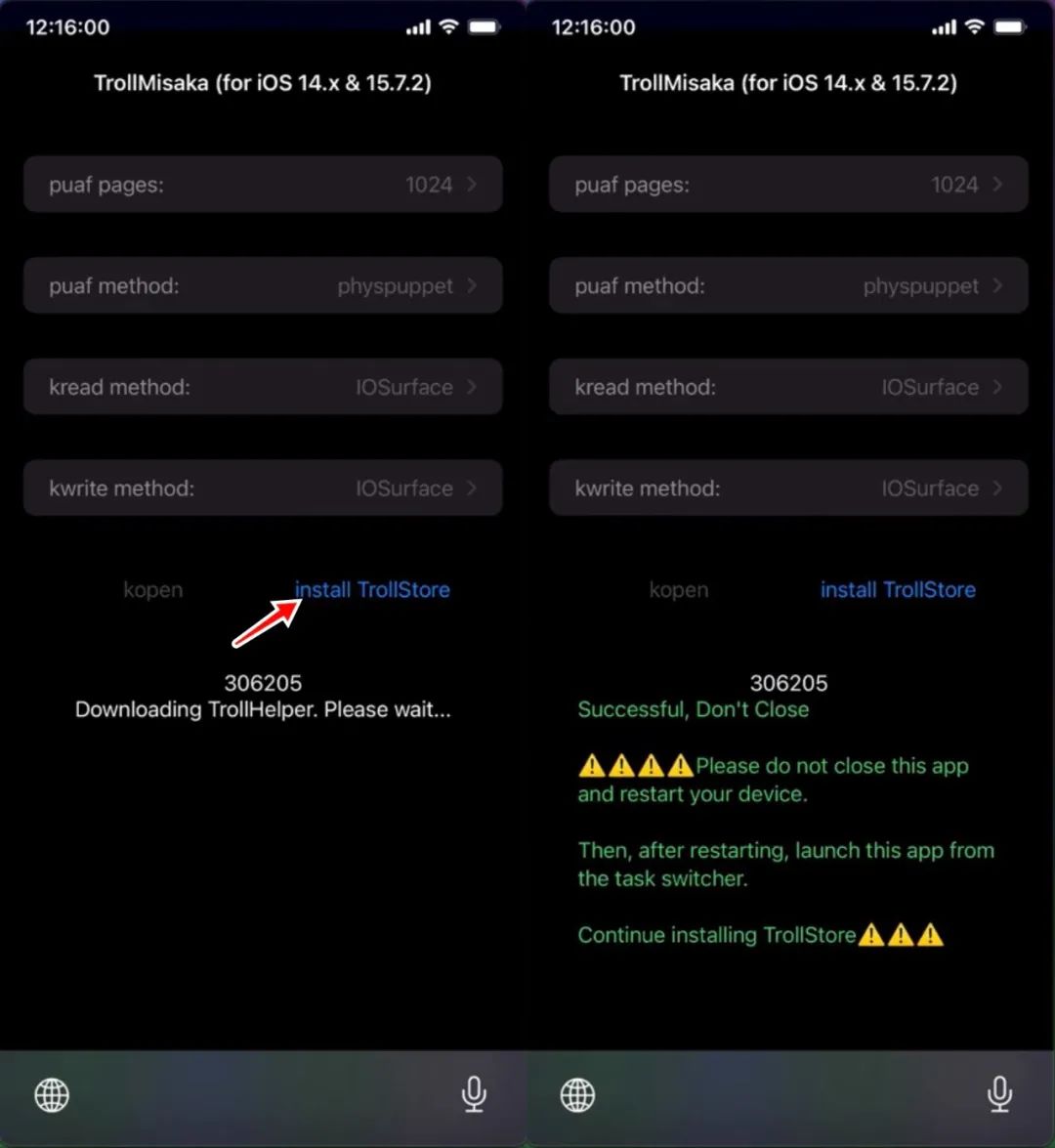 15.7.2-15.8.1 安装 TrollStore 巨魔|新工具 TrollMisaka 教程/视频