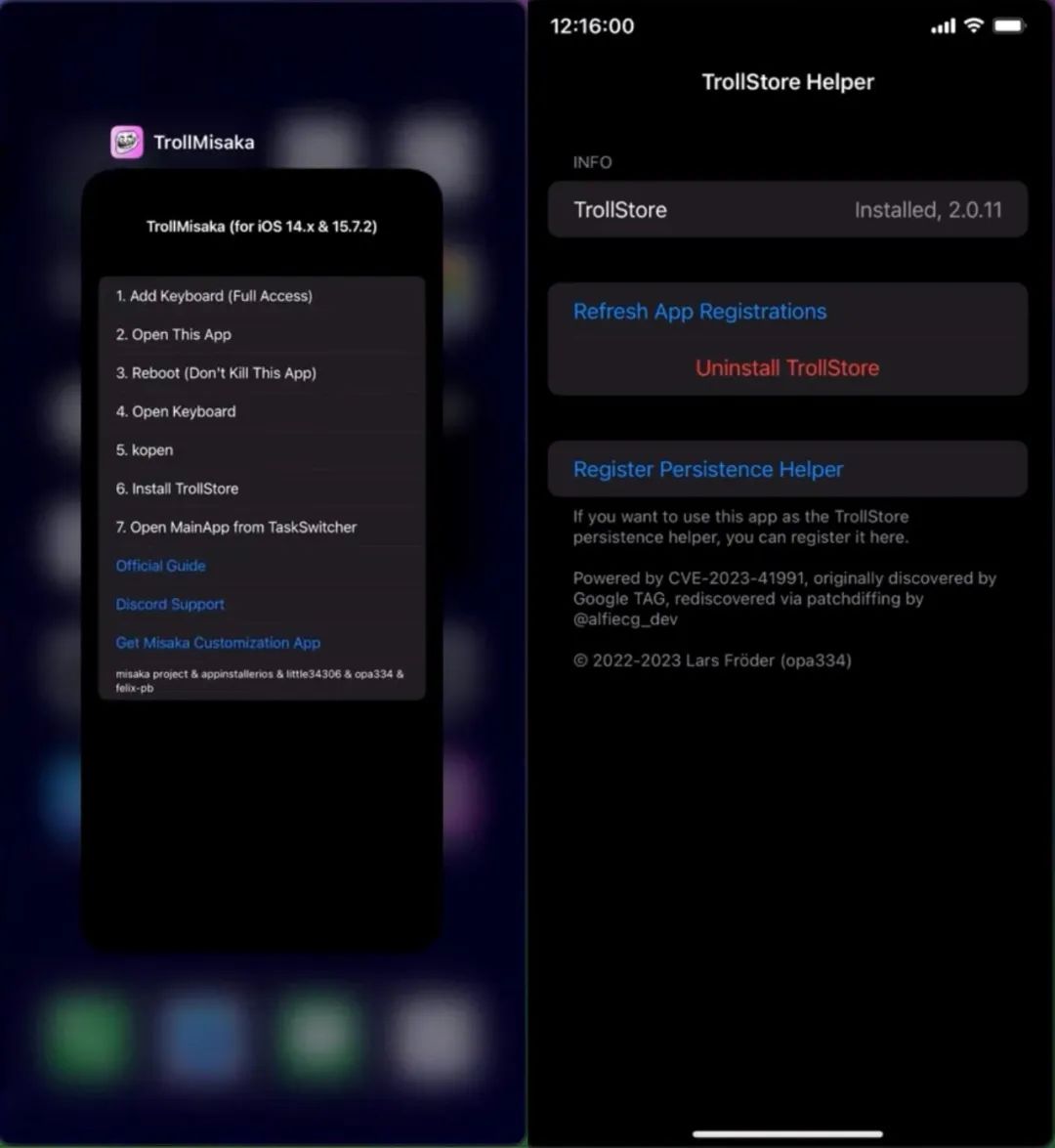 15.7.2-15.8.1 安装 TrollStore 巨魔|新工具 TrollMisaka 教程/视频
